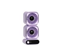 Ventilatore da Tavolo Ad Alta Velocità, Ventola da Tavolo Rotante A Doppia Testa, Batteria da 4000 MAh, Ricaricabile, 100 Velocità Regolabili C