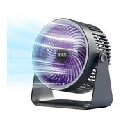 Ventilatore da Tavolo Con luce colorata dell'atmosfera,5 velocità regolabili, 5 luci d'atmosfera Mini Ventilatore USB,con Forte Flusso d'aria e Funzionamento Silenzioso, Velocità Regolabile, (viola)