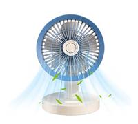 Ventilatore da Tavolo con Telecomando Luce Notturna Silenziosa Rinfrescante | Ventilatore da scrivania portatile silenzioso per casa, camera da letto, soggiorno, cucina, ufficio, scuola
