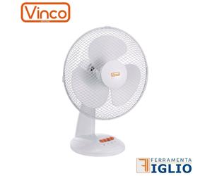 Ventilatore da Tavolo Finestra 3 Pale Ø 40cm 3 Velocità Oscillante 45W VINCO