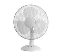 Ventilatore da Tavolo IluminaShop 35W 3 Velocità Testa Oscillante Metallo Bianco