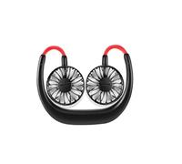 Ventilatore Da Tavolo Mini ventilatore da collo Portatile da appendere USB ricaricabile Dual Fan Air Cooler Mini Summer Outdoor Sports Fans(Black)
