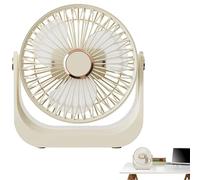 Ventilatore da tavolo per camera da, ventilatore da tavolo rinfrescante silenzioso, circolatore d'aria ricaricabile portatile, testa orientabile a 90°, 3 velocità regolabili silenziose per Inst