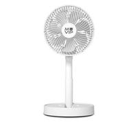 Ventilatore da Tavolo Pieghevole Portatile Muvip 6,5W Diametro 19cm - 4 Velocità - Angolo Regolabile fino a 90º - Autonomia f