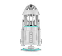Ventilatore da tavolo | portatile elettrico da scrivania | silenzioso 5000 giri/min con forma a luce circolare ad aria rotante, raffreddamento per posto di lavoro, casa, scuola, soggiorno
