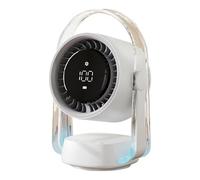 Ventilatore da tavolo portatile in bilico con display digitale e dispositivo di raffreddamento leggero per ufficio, viaggio, campeggio, ventilatore da tavolo USB ricaricabile