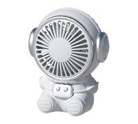 Ventilatore da tavolo portatile - Mini ventilatore di raffreddamento a tema astronauta con ricarica USB per un comodo flusso d'aria ovunque, funzionamento silenzioso, look moderno, controllo