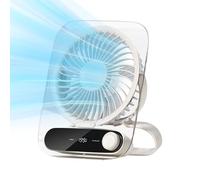 Ventilatore Da Tavolo Raffreddamento Pieghevole - Piccoli Ventilatori Per La Camera Da | Refrigeratore Ad Aria Ricaricabile Con 199 Velocità | Madron Notte Light Gadgets Per Viaggio E