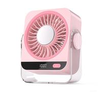 Ventilatore da tavolo ricaricabile con 199 velocità e display a LED, ventilatore da tavolo portatile da 5000 mAh fino a 18 ore di autonomia, raffreddamento personale silenzioso 35 dB per casa, ufficio