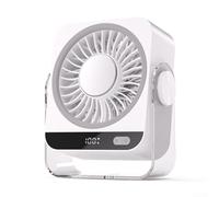 Ventilatore da tavolo ricaricabile con 199 velocità e display a LED, ventilatore da tavolo portatile da 5000 mAh fino a 18 ore di autonomia, raffreddamento personale silenzioso 35 dB per casa, ufficio