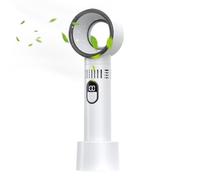 Ventilatore Da Tavolo Senza Lama - Ventilatore Elettrico Portatile, Regolabile A 5 Velocità | Dispositivo Ricaricabile Per La Circolazione 'aria, Accessorio Per Display Digitale Con Raffre