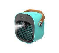 Ventilatore da tavolo silenzioso, raffrescatore d'aria portatile, mini condizionatore d'aria ricaricabile (5200 mAh), 3 velocità, auton