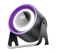 Ventilatore da tavolo USB senza lama che offre un flusso d'aria silenzioso e sicuro per il raffreddamento personale in dormitori, cucine e case, progettato per essere piccolo e portatile (grigio viola