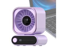 Ventilatore da tavolo USB - Ventilatore da tavolo portatile e automatico, ricaricabile, in ABS PC, 4000 mAh, tipo C, per casa, camera da , appartamento, hotel, brezza silenziosa, pronto per i
