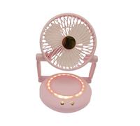 Ventilatore da tavolo - Ventilatore da tavolo compatto a mano portatile | Ventilatore oscillante pieghevole con LED, funzionamento discreto a batteria per appartamento campeggio esterno