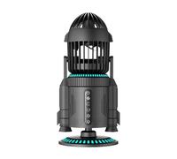 Ventilatore da tavolo - Ventilatore da tavolo USB da 12,8 pollici | Raffreddamento a forma di razzo - ABS POM 5000mAh Silenzioso ad alta velocità 5000RPM Fąn con luce RGB e ricarica di tipo C per il