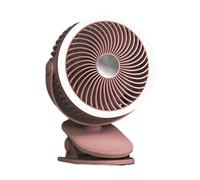 Ventilatore Da Tavolo Ventola Con Clip For Letto Ventilatori Alimentati Da Tavolo For Campeggio Domestico 3 Velocità Ruota 720 ° Ventola USB Forte Flusso D'aria Silenzioso(Pink)