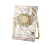 Ventilatore Da Tavolo | Ventole Piccole Silenziose Per Desktop,Strumento Di Raffreddamento Personale Elettrico Con Display Digitale LCD Alimentato Da USB Appeso E In Piedi Per