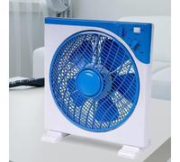 Ventilatore Da Terra Box Fan Blu 45 W con Timer 3 Velocita da tavolo 5 Pale 30cm