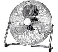 VENTILATORE DA TERRA CON BASE TUBOLARE REGOLABILE D40CM 80W 3 VELOCITA' CROMATO