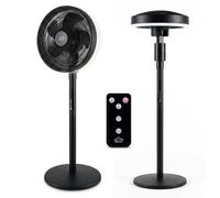 Ventilatore Da Terra DCG VE1910TT Con Luce 135 Cm Ø 40 Cm Nero