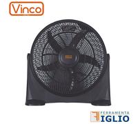 Ventilatore da Terra Grande Portata Box da Pavimento Inclinabile 5 Pale 45cm 80W