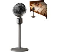 Ventilatore da terra per camera da letto, 2026 Circolatore d'aria aggiornato per tutta la stanza, flusso d'aria 27,4 m, dispositivo di raffreddamento del motore CC silenzioso da 30 dB, piedistallo