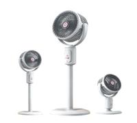 Ventilatore da terra per camera da letto, doppio scopo, 5 velocità, USB, circolatore d'aria per tutta la stanza, con oscillazione remota e altezza regolabile (versione bianca-smart)