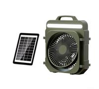 Ventilatore da terra portatile solare per USB C 5 velocità verde portatile | per ingresso pannello solare, 5 velocità del vento, per ricarica usb-c, design portatile, fonte di alimentazione