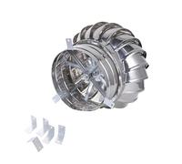 Ventilatore da tetto a turbina in acciaio inossidabile, ventilatore a soffitto non alimentato, tappo di copertura rotante per camino con 4 piedini di montaggio per un migliore flusso d'aria