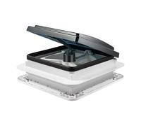 Ventilatore da tetto per camper, 12 V, con luce a LED, ventilazione dell'aria per camper, lucernario, con schermo a prova di insetti, 35,5 x 36 x 15 cm