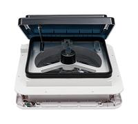 Ventilatore da tetto per camper, furgone e camper, con luce a LED, per camper, roulotte, lucernario, ventilazione, per doccia, universale, per roulotte, ventilazione, azionamento manuale, 20-65 dB, 12