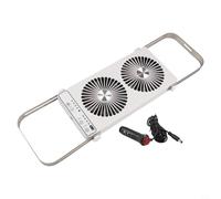 Ventilatore da tetto per roulotte da 12 V, raffreddamento silenzioso per camper rimorchio, doppio controllo espandibile 37-59 cm (bianco)