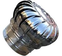 Ventilatore da tetto, rotondo, silenzioso, in acciaio inox, canalizzato, 200 mm