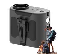 Ventilatore da viaggio, ventilatore portatile, ventilatore con clip in vita con luce | Accessori di raffreddamento silenziosi a 5 velocità per viaggi all'aperto, viaggi in palestra e luoghi di lavoro