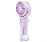 Ventilatore d'acqua portatile con ricarica USB, design leggero e portatile per un facile trasporto durante le giornate calde e gli eventi (viola)
