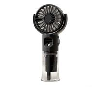 Ventilatore d'acqua portatile con ricarica USB, design leggero e portatile per un facile trasporto durante le giornate calde e gli eventi (nero)