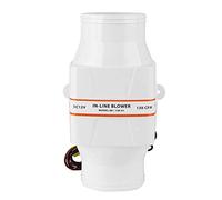 Ventilatore d'aria 12V/24V DC, ventilatore d'aria di sentina marina in linea 3 pollici Ventilatore muto forte di ventilazione, per yacht bianco(24V)