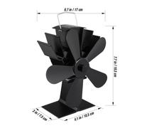 Ventilatore Del Termoventilatore Alimentato Per Stufa 5 Pale