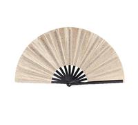 Ventilatore di arte popolare colorato tradizionale danza leggera 10 pollici mano manico teatro design vivace effetto tonalità durevole clack champagne