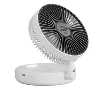 Ventilatore di circolazione d'aria, circolatore d'aria della stanza, ventilatore da scrivania tranquillo con scatola di aromaterapia, 5 velocità, soffiatore pieghevole ricaricabile con timer e luce