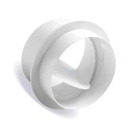 Ventilatore di estrazione in linea con serranda tiraggio inverso, ventilazione plastica ABS per il controllo del flusso d'aria, componente condotto diametro bianco 150mm