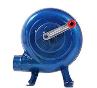 ventilatore di popcorn, Ventilatore manuale for barbecue, a manovella, blu, da 80 W a 350 W, costruzione in metallo(350w)