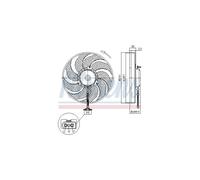 Ventilatore Di Raffreddamento Del Motore per Seat Toledo II Leon 1J0.959.455R