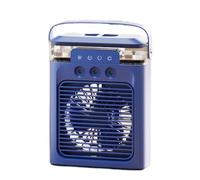 Ventilatore di Raffreddamento for Condizionatore Portatile, Silenzioso con 3 velocità, Ventilatore di Raffreddamento Evaporativo Personale con 3 Nebbie, 7 Luci Notturne, Timer 3H, Piccolo Condizionato