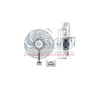 Ventilatore Di Raffreddamento Motore Per Skoda Fabia I VW FOX 6Q0.959.455J