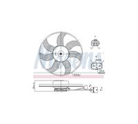 Ventilatore Di Raffreddamento Motore Per VW Audi Seat Skoda 1K0959455BC