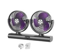 Ventilatore Di Raffreddamento Per Auto - Ventilatore Auto USB A Doppia Testa 3 Velocità, Circolazione Aria Regolabile Da Cruscotto, Dispositivo Portatile Raffreddamento Veicolo | Per RV Rimorchio Furg