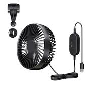 Ventilatore di raffreddamento per auto, ventilatore elettrico a 3 velocità per auto, ventilazione potente e silenziosa con flusso d'aria regolabile per campeggio, auto, casa e veicoli