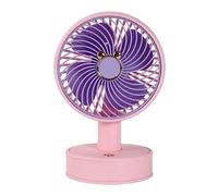 Ventilatore di Raffreddamento, Ventaglio Piccolo Ricaricabile USB Morbido A Forma Di Animale Carino Per Comodino Desktop Forte Vento(Pink)
